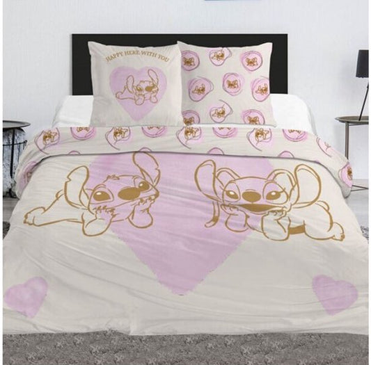 Stitch Lilo Dekbedovertrek 240x220 Duurzaam Polykatoen Lits/Jits Jumeaux