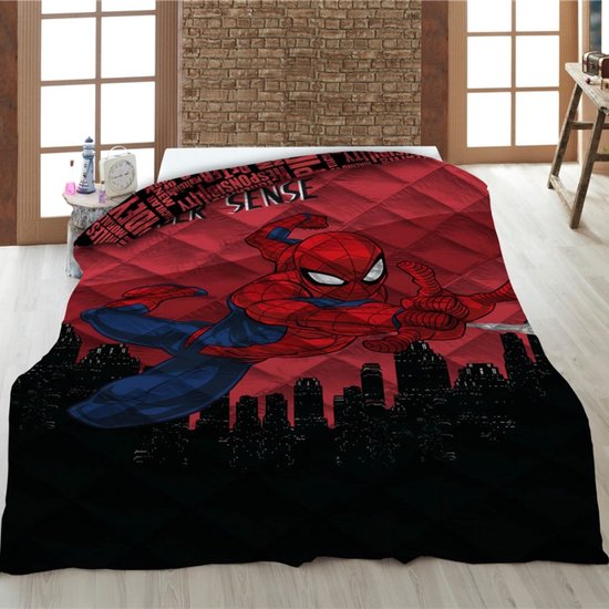 SpiderMan Sprei Great Power - Eenpersoons - 140 x 200 cm - Polyester