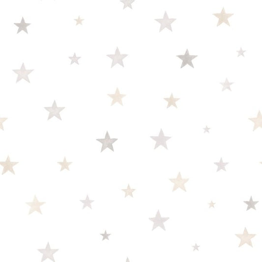 Little Ones Stars beige Behang Ster