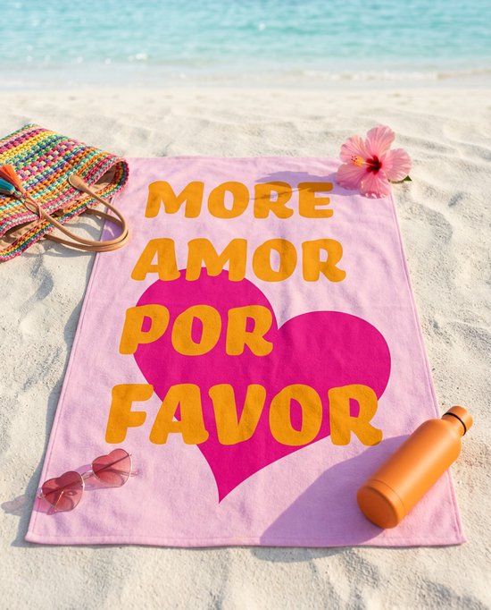 Strandlaken 100x180 Polyester More Amor Por Favor