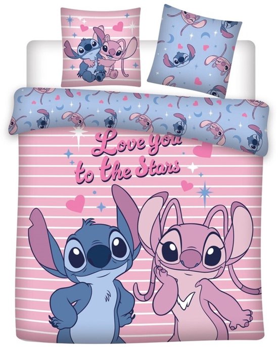 Stitch Lilo Dekbedovertrek 240x220 Duurzaam Polykatoen Lits/Jits Jumeaux
