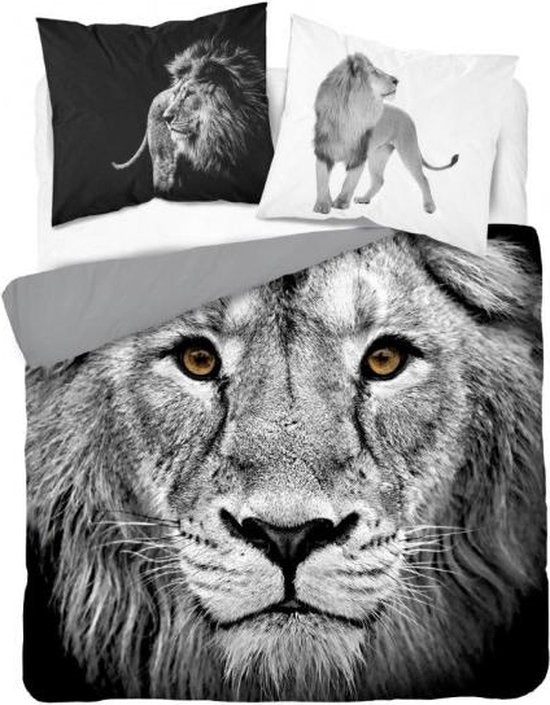 Leeuw Dekbedovertrek 220x200 2in1 3D Duurzaam Katoen