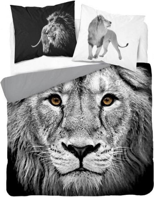 Leeuw Dekbedovertrek 220x200 2in1 3D Duurzaam Katoen