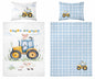 Farm Boerderij Traktor Dekbedovertrek 100x135 Katoen Duurzaam 2in1 Tractor Junior Peuter Ledikant