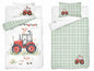 Farm Boerderij Traktor Dekbedovertrek 100x135 Katoen Duurzaam 2in1 Tractor Junior Peuter Ledikant