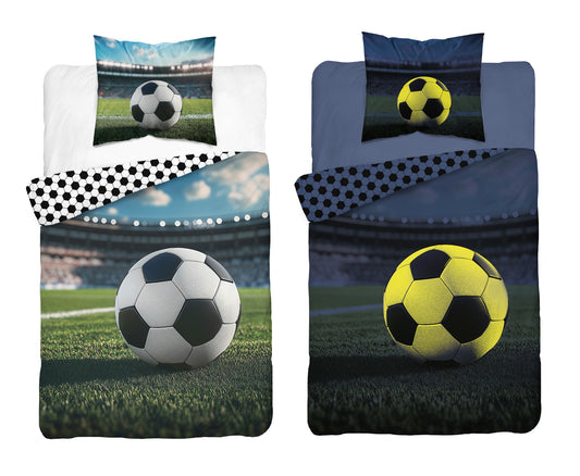 Voetbal Dekbedovertrek Glow in the Dark 140x200 Duurzaam 2in1