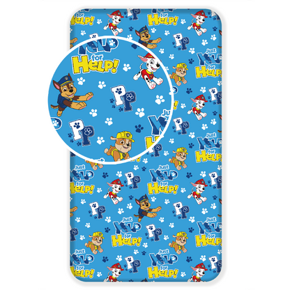 Paw Patrol Hoeslaken 90x200 Duurzaam Katoen Help