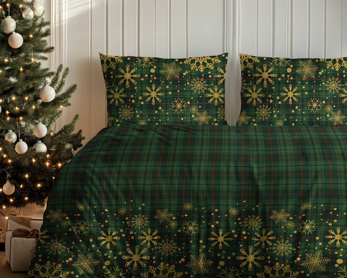 Kerst Dekbedovertrek Christmas 220x200cm Kussensloop 70x80cm Katoen