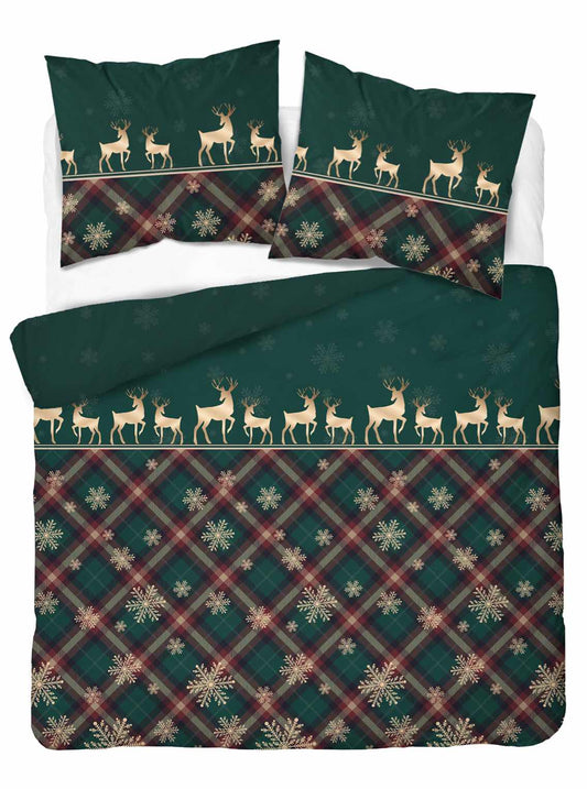 Christmas Dekbedovertrek 140x200 Kerst Katoen Xmas Reindier