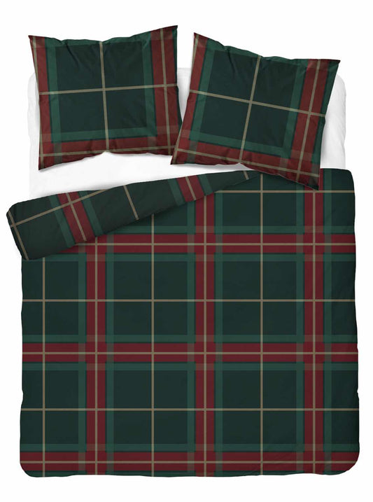 Christmas Dekbedovertrek 140x200 Kerst Katoen Xmas Ruiten