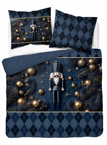 Kerst Dekbedovertrek Christmas 220x200cm Kussensloop 70x80cm Katoen Notenkraker