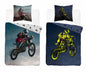 Motorcross Dekbedovertrek 140x200 Katoen 2in1 Glow in the Dark