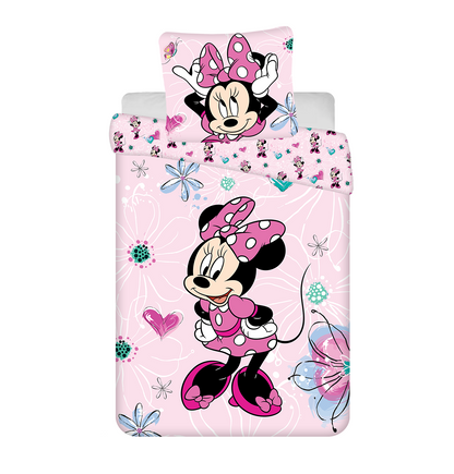Disney Minnie Mouse 160 x 200 Dekbedovertrek Flowers