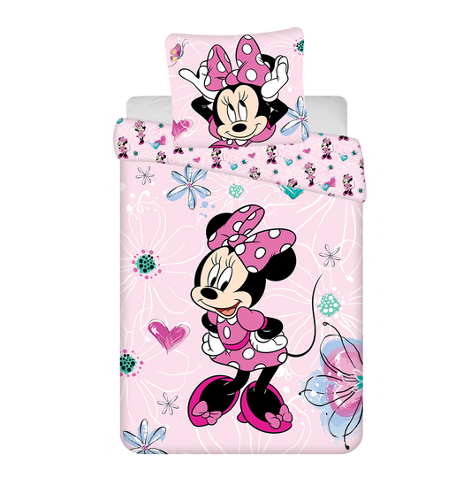 Disney Minnie Mouse 160 x 200 Dekbedovertrek Flowers
