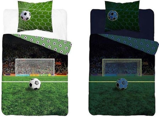 Voetbal Dekbedovertrek Glow in the Dark 140x200 Duurzaam 2in1