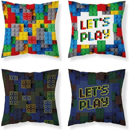 Bricks Game sierkussen 40x40cm INCL vulling 2in1  Glow in the Dark