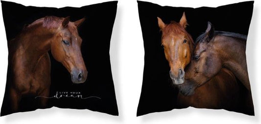 Paard sierkussen 40x40cm INCL vulling