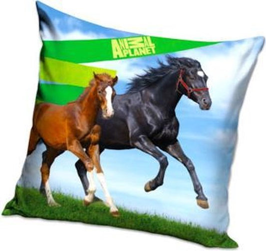 Paard sierkussen 40x40cm INCL vulling Animal Planet merchandise