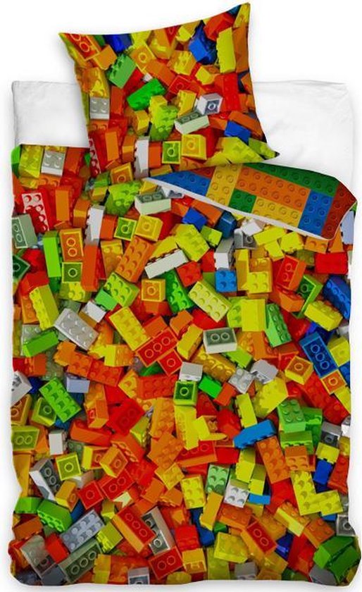 Blokken Bricks Dekbedovertrek 140x200cm Duurzaam