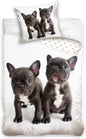 Franse Bulldog dekbedovertrek 140x200 Duurzaam Puppy