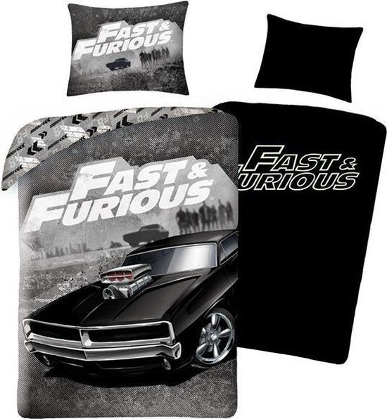 Fast Furious Dekbedovertrek Eenpersoons 140x200 2in1  GLOW in the DARK