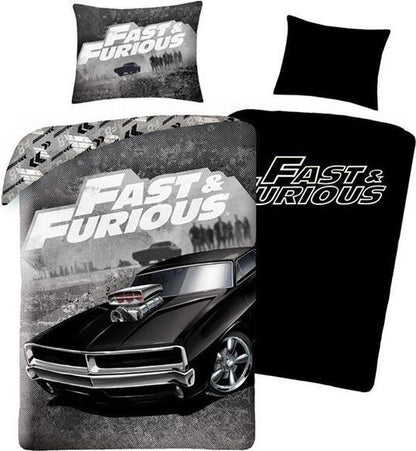 Fast Furious Dekbedovertrek Eenpersoons 140x200 2in1  GLOW in the DARK