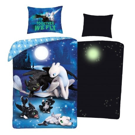 How to Train your Dragon Dekbedovertrek Glow in the Dark