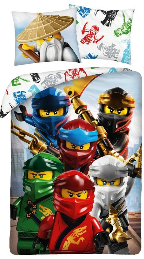 Lego Ninjago Dekbedovertrek 140x200 GroteKussensloop 70x90 Polyester