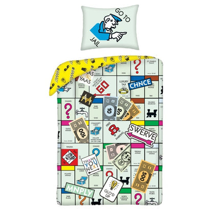 Monopoly Dekbedovertrek 140x200cm Duurzaam 2in1
