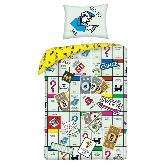Monopoly Dekbedovertrek 140x200cm Duurzaam 2in1