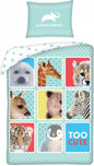 Hond Kat Dekbedovertrek Happier Together - Eenpersoons - 140 x 200 cm - Katoen