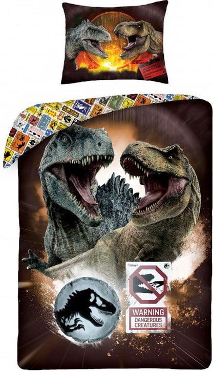 Jurassic World Dekbedovertrek 140x200 Dinosaurus Duurzaam Katoen 2in1