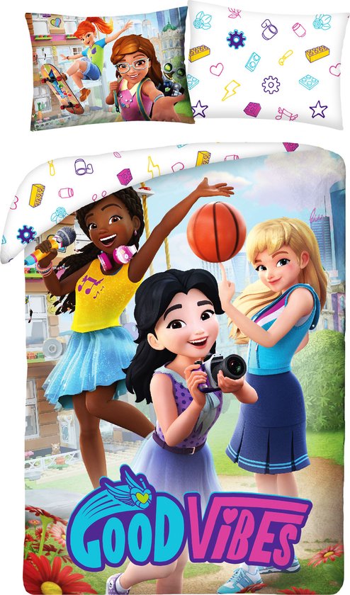 Lego Friends Dekbedovertrek 140x200 2in1 Duurzaam