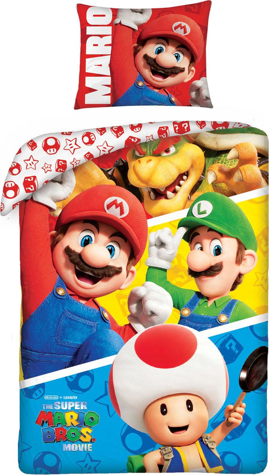 Super Mario Dekbedovertrek 140x200 2in1 Duurzaam Katoen