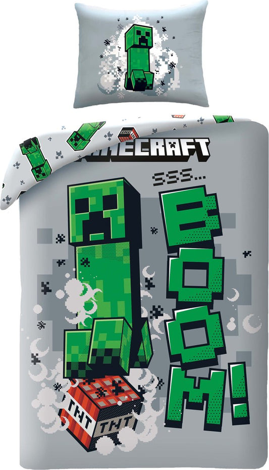 Minecraft Dekbedovertrek Eenpersoons 140x200 duurzaam