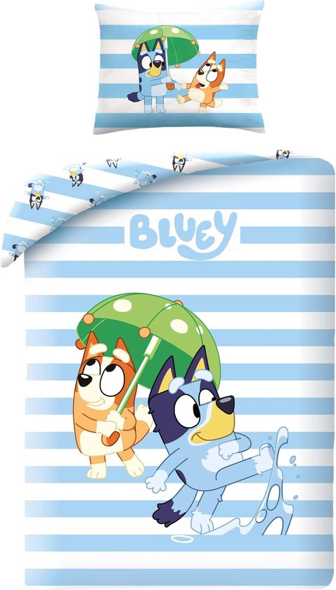 Bluey Dekbedovertrek 140x200 Eenpersoons Duurzaam KATOEN 2in1