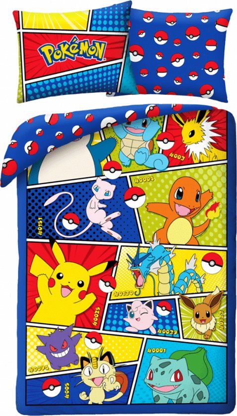 Pokémon Pikachu Dekbedovertrek  140x200 Duurzaam Katoen 2in1