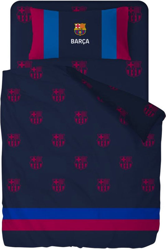 FC Barcelona Dekbedovertrek 240x220 Duurzaam Polykatoen Lits Jumeaux