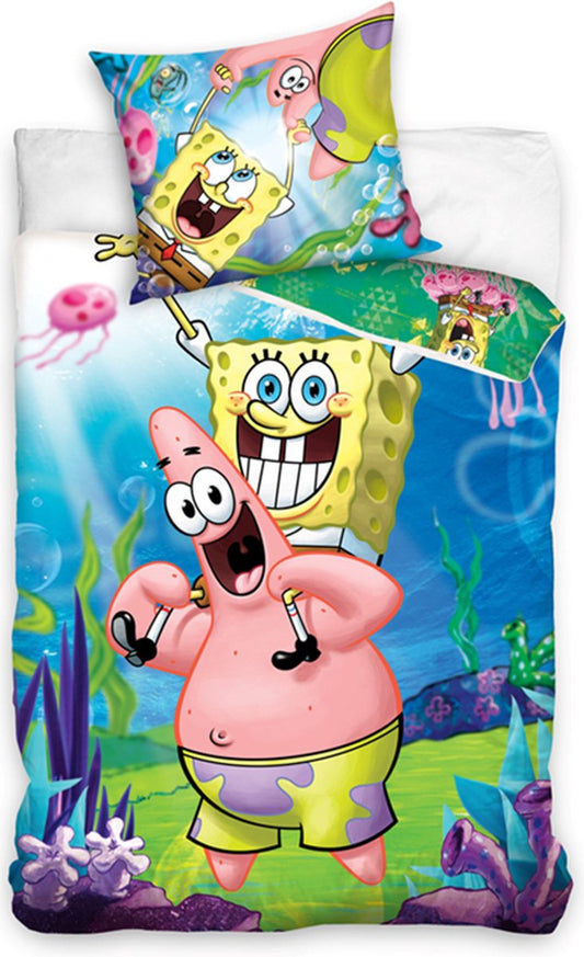 SpongeBob Dekbedovertrek 140X200 Katoen 2in1 Duurzaam