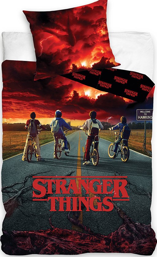 Stranger Things Dekbedovertrek 140x200cm Duurzaam Katoen