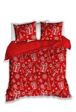 Kerst Dekbedovertrek Christmas 220x200cm  Kussensloop 70x80cm Katoen