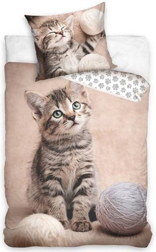 Poes Dekbedovertrek 140x200 Duurzaam 2in1