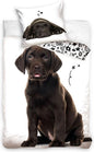 Labrador puppy hond dekbedovertrek 140x200 Duurzaam 2in1