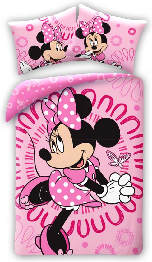 Minnie Mouse Dekbedovertrek 140x200 2in1 Duurzaam Katoen