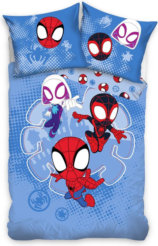 SpiderMan Dekbedovertrek Spidey 140x200 2in1  Duurzaam Katoen