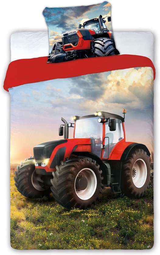 Tractor Dekbedovertrek Traktor 140x200 Katoen 2in1 Duurzaam