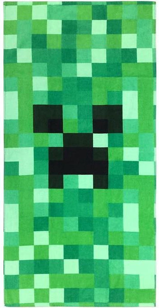 Minecraft Handdoek Creeper 70x140 Duurzaam Katoen