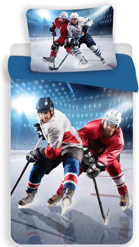Dekbedovertrek IJshockey 140x200 Duurzaam Polyester 3D Effect 2in1