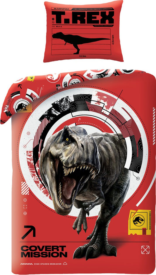 Jurassic World Dekbedovertrek 140x200 Dinosaurus Duurzaam polyester 2in1