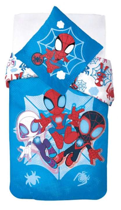 SpiderMan Dekbedovertrek Spidey 140x200 2in1  Duurzaam Katoen